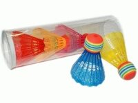 Волан пластиковый c пенной головкой, скорость - быстрая. В тубе 5 шт